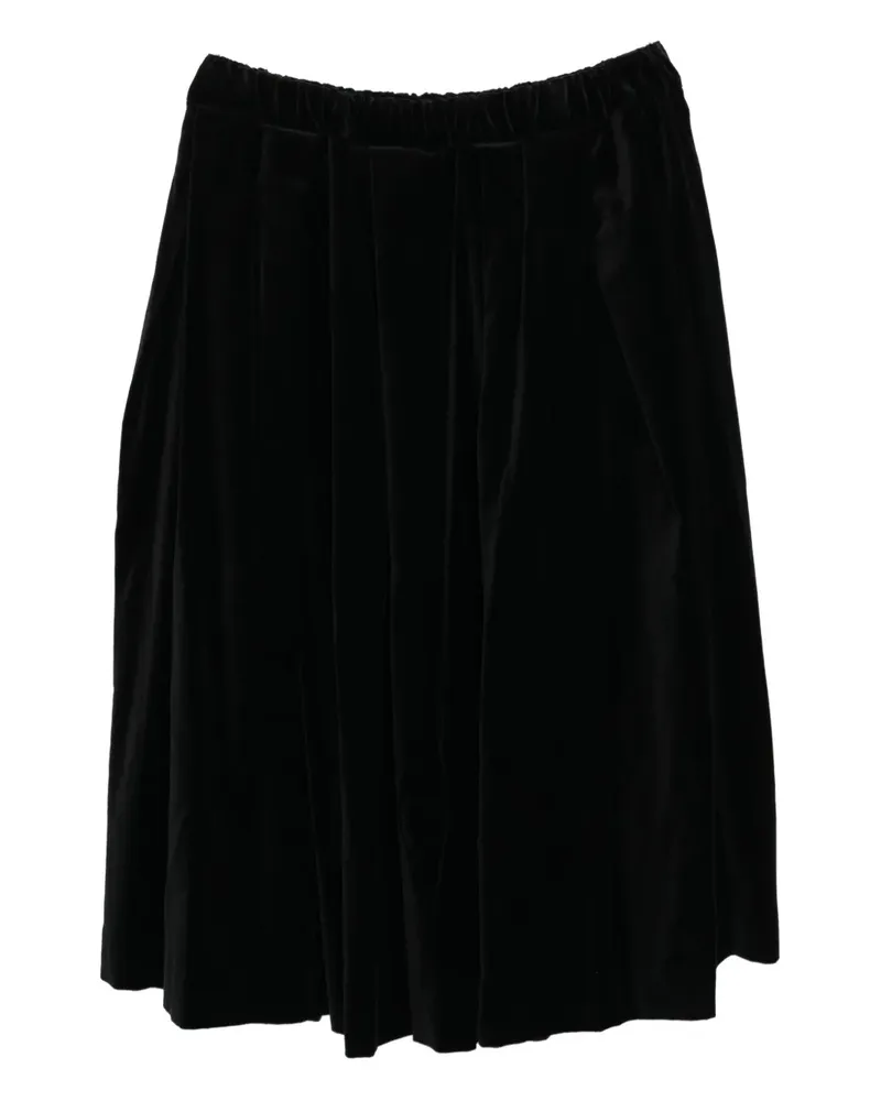 Comme des Garçons velvet pleated skirt - Schwarz Schwarz