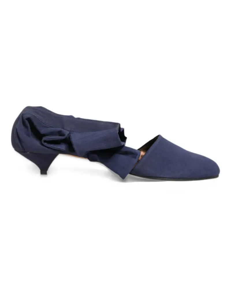 Dolce & Gabbana ruffled pointed-toe ankle boots - Blau Blau
