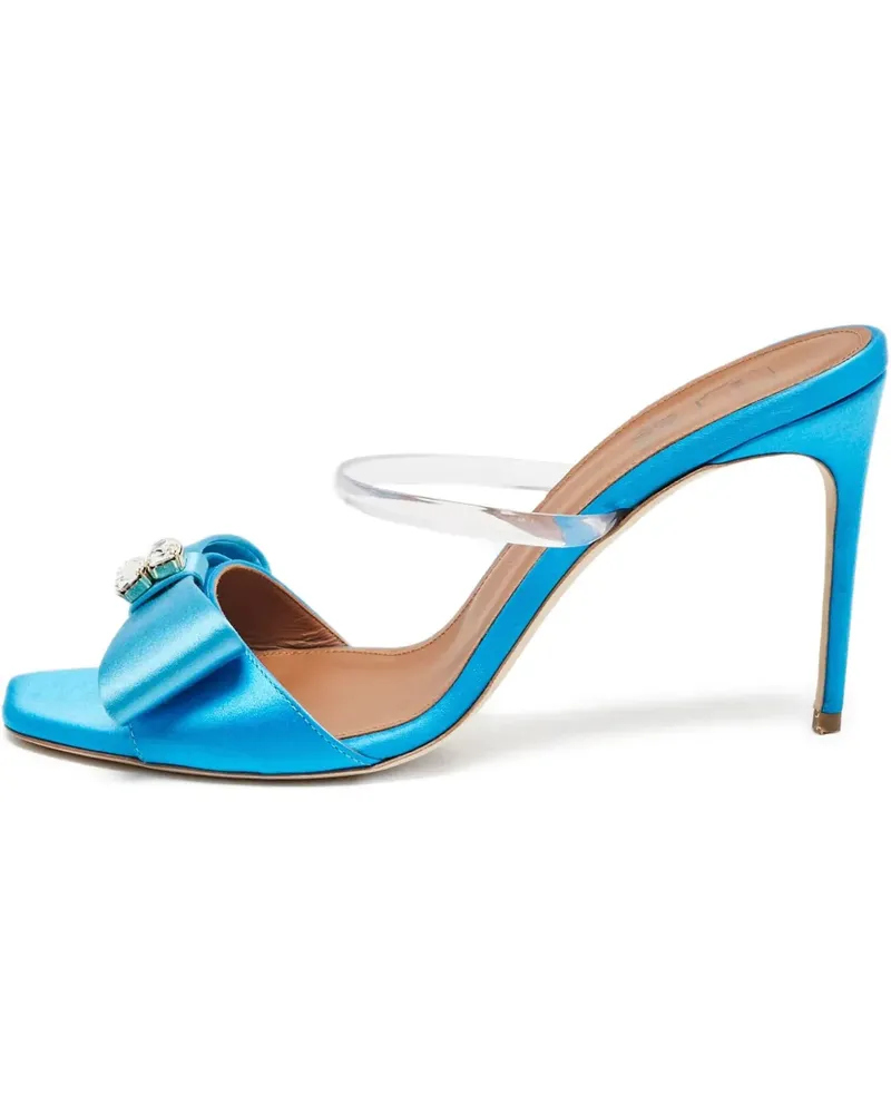 Malone Souliers Pre-owned Emily Stiletto-Mules aus Satin mit Schleifendetail 95mm - Blau Blau
