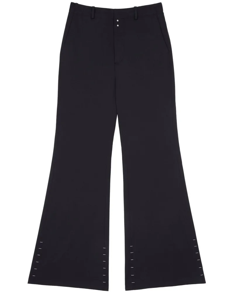 Maison Margiela Ausgestellte High-Waist-Hose - Schwarz Schwarz