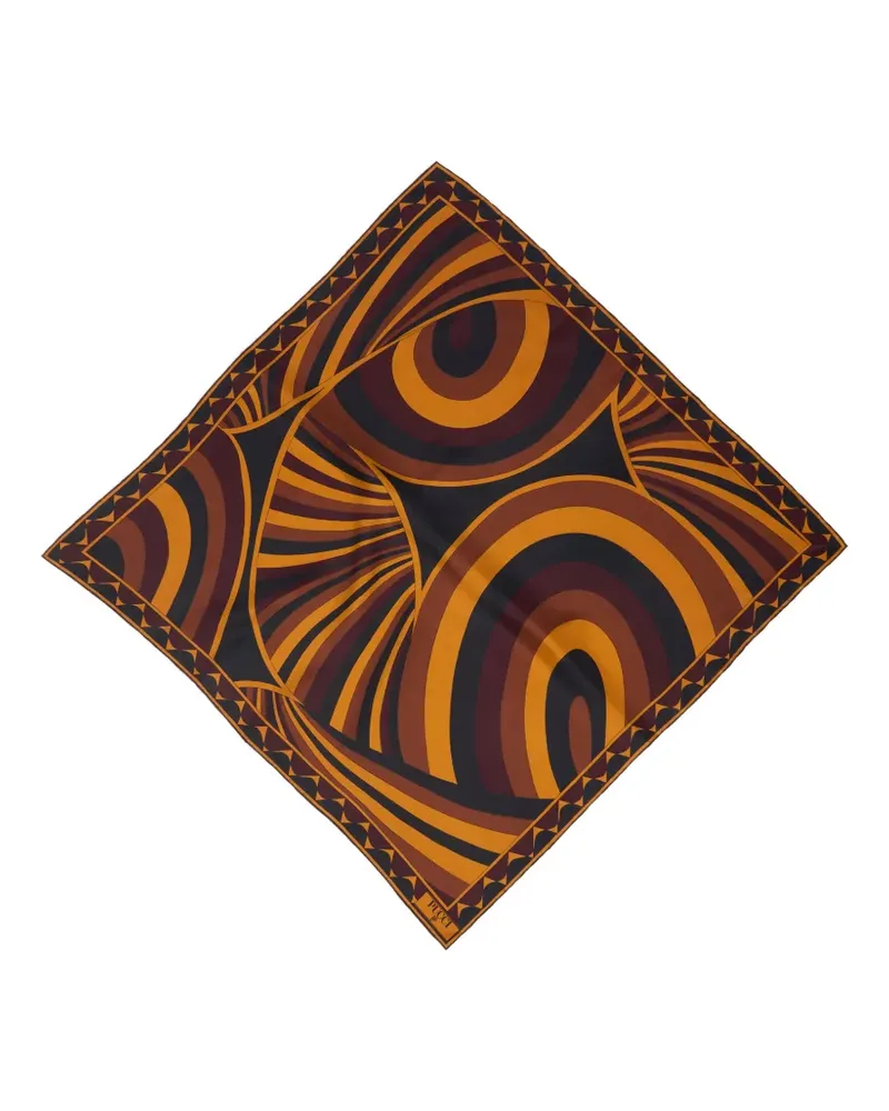 Emilio Pucci Seidenschal mit Irdie-Print - Orange Orange