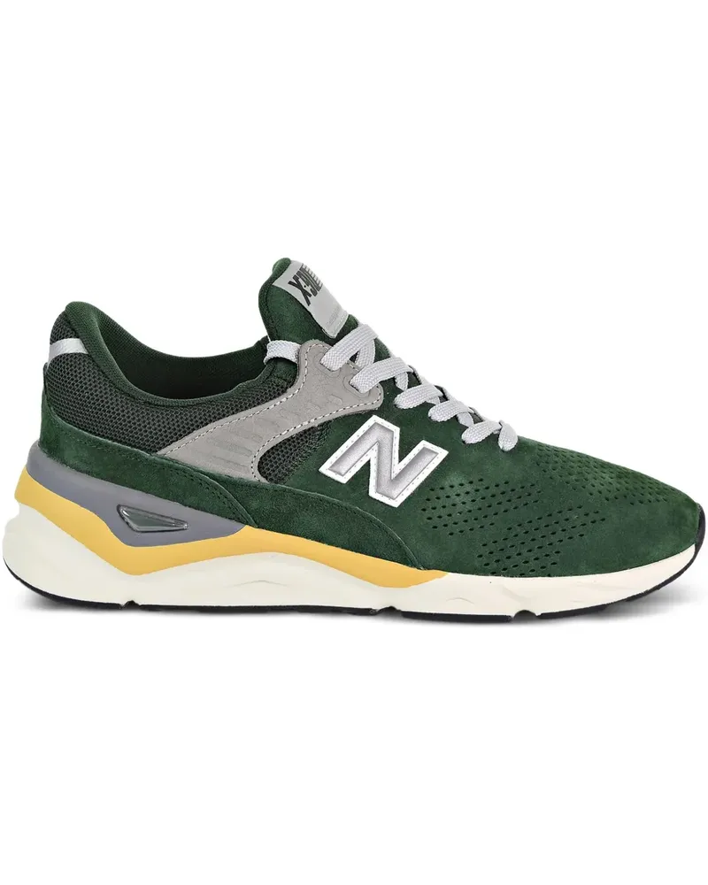 New Balance Perforierte X-90 Sneakers aus Wildleder - Grün Grün