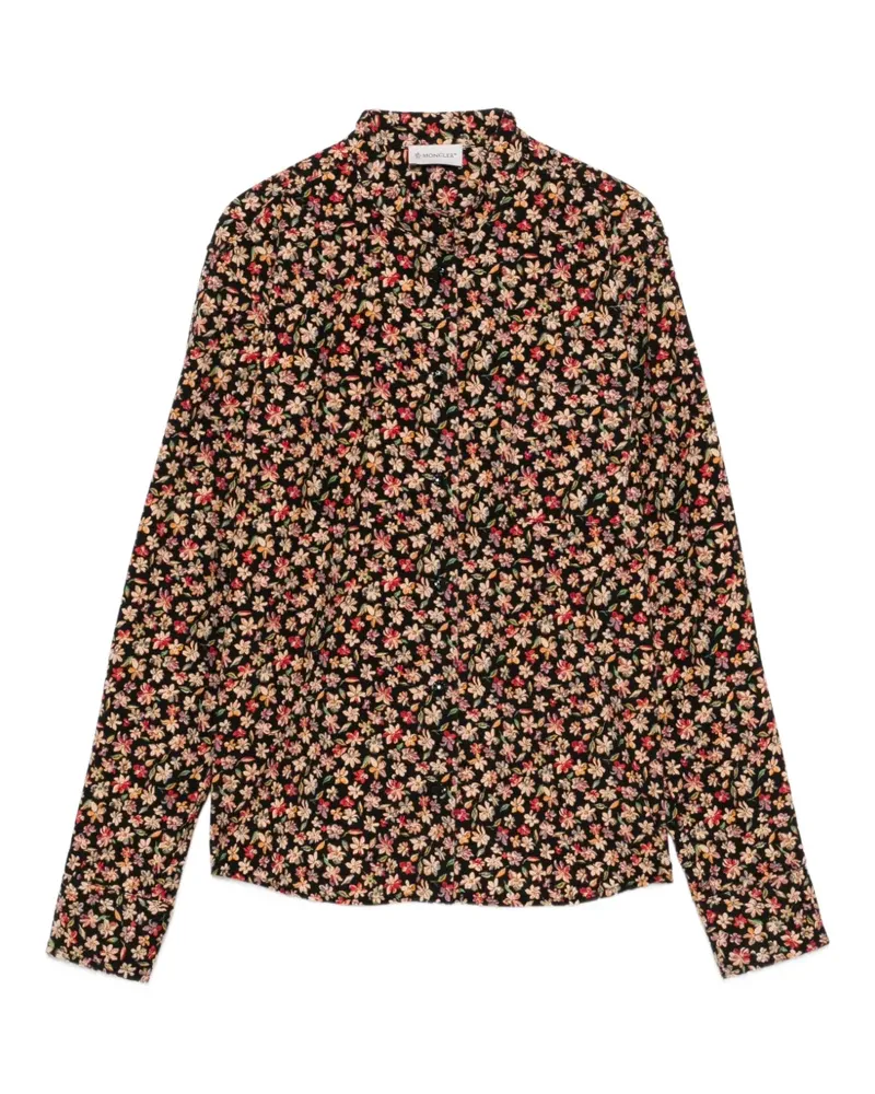 Moncler Hemd mit Blumenmuster - Schwarz Schwarz