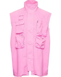 Maison Margiela Weste mit Logostickerei Rosa