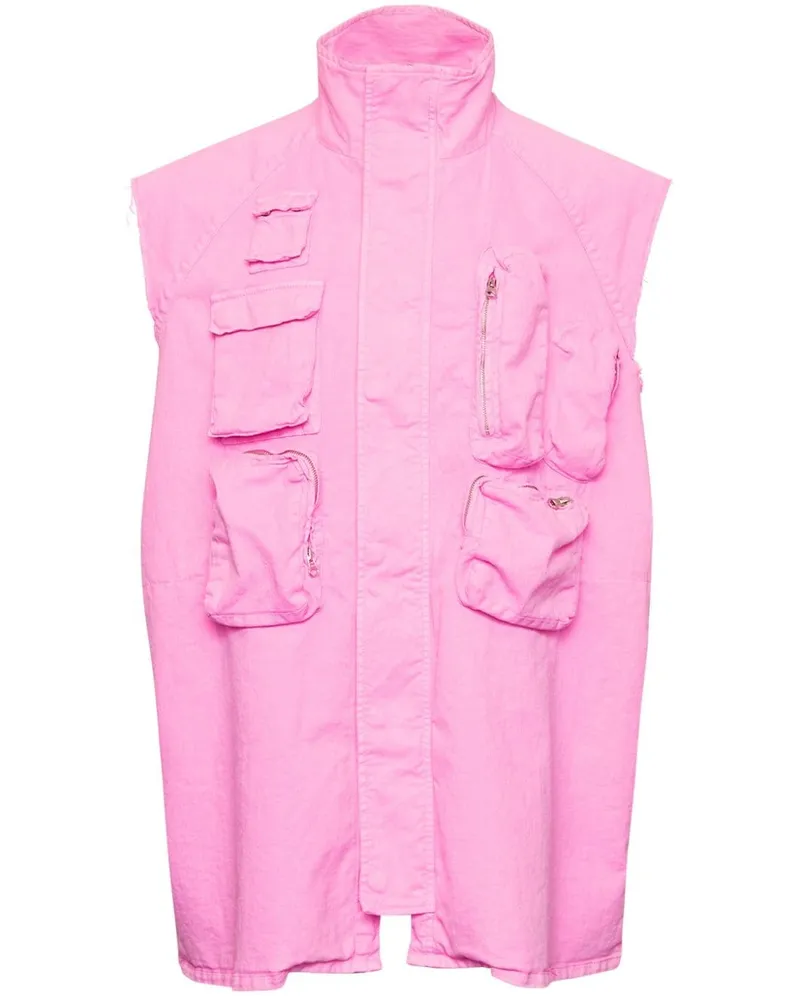 Maison Margiela Weste mit Logostickerei - Rosa Rosa