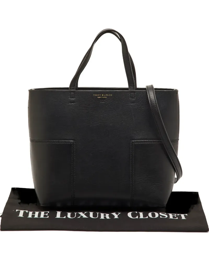 Tory Burch Block-T leather tote bag - Schwarz Schwarz