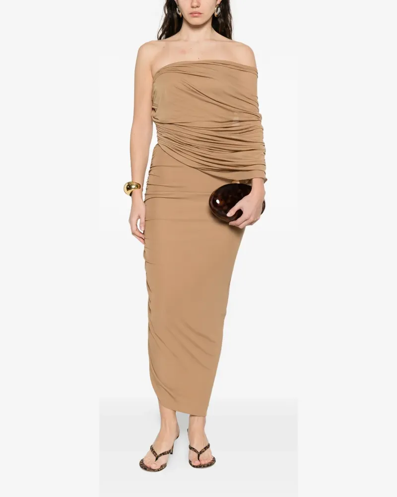 Giuseppe di Morabito Gerafftes One-Shoulder-Kleid - Nude Nude