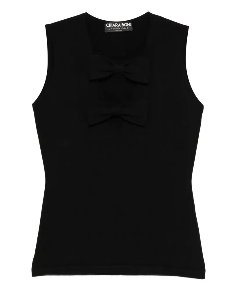 Chiara Boni Top mit Schleifendetail - Schwarz Schwarz