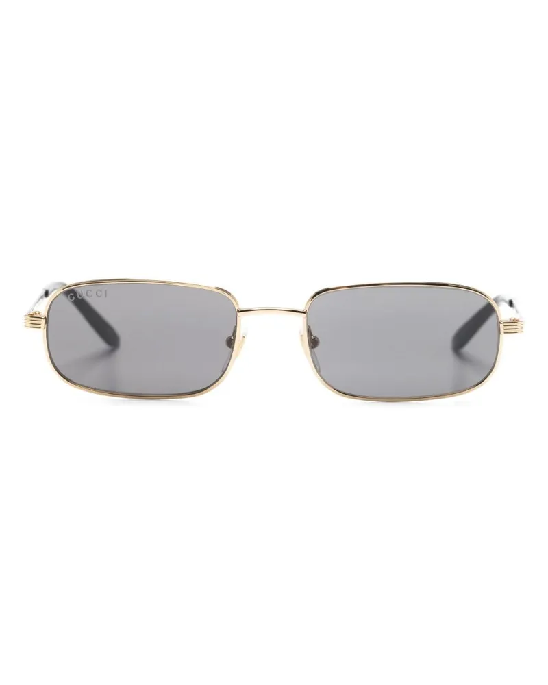 Gucci Sonnenbrille mit eckigem Gestell - Gold Gold