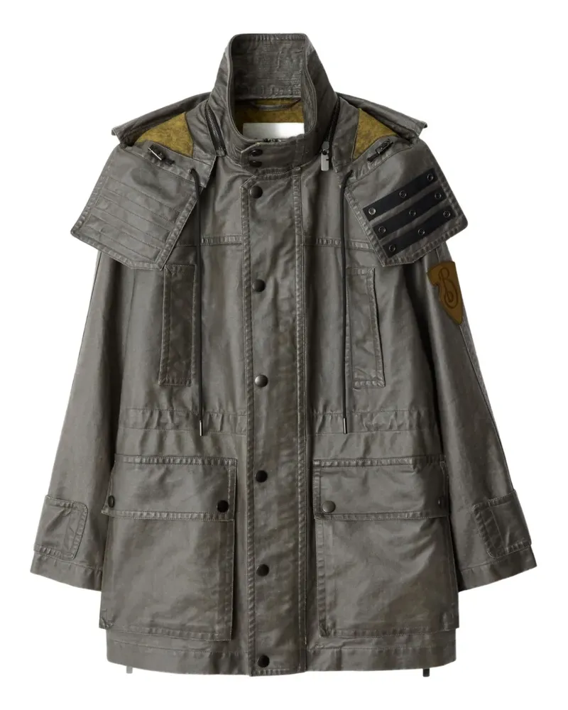 Burberry Oversized-Kapuzenparka - Grün Grün