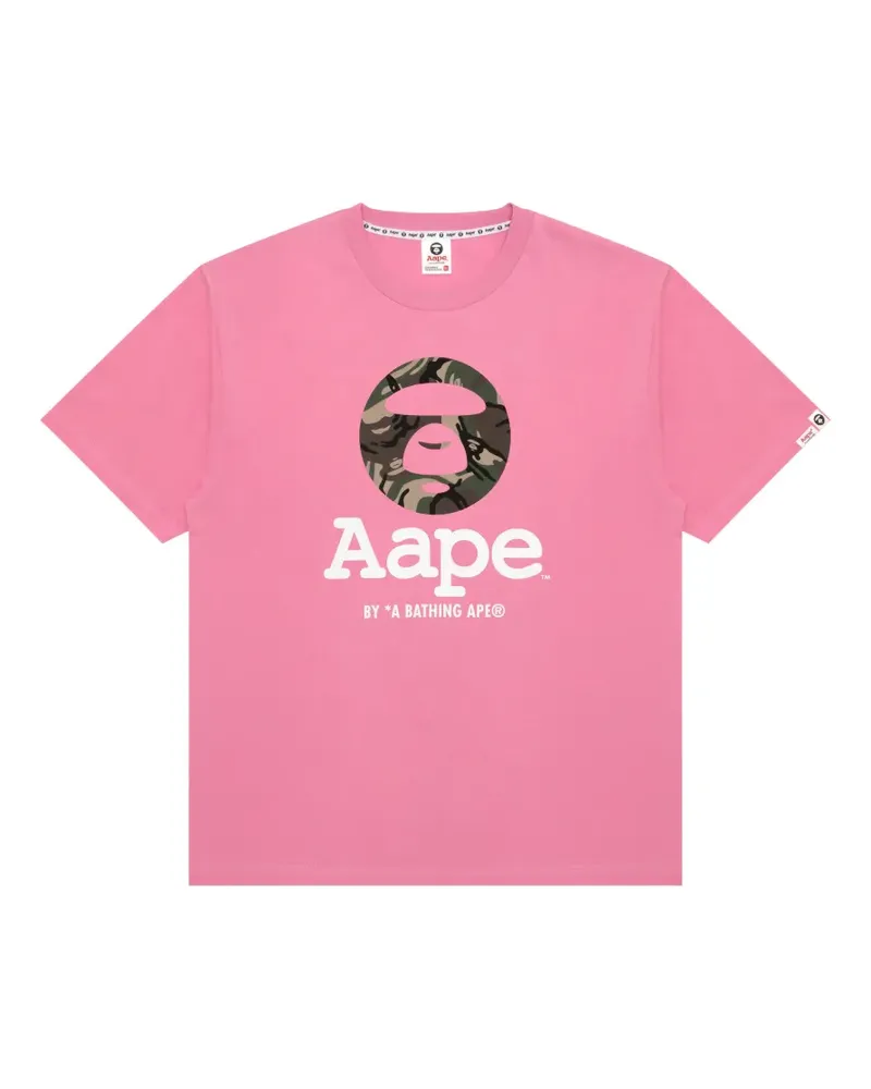 BAPE T-Shirt mit Camouflage-Print - Rosa Rosa