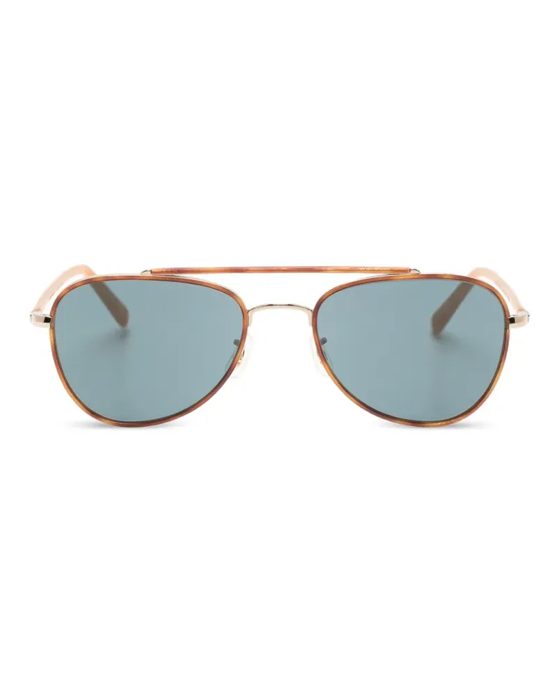 Oliver Peoples Sacoye pilot-frame sunglasses - Braun Braun