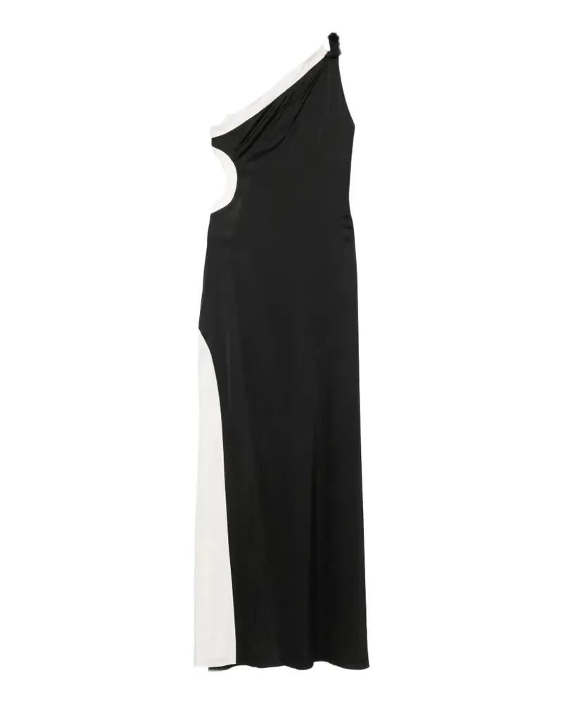 Alice + Olivia Asymmetrisches Gwendolyn Maxikleid - Schwarz Schwarz