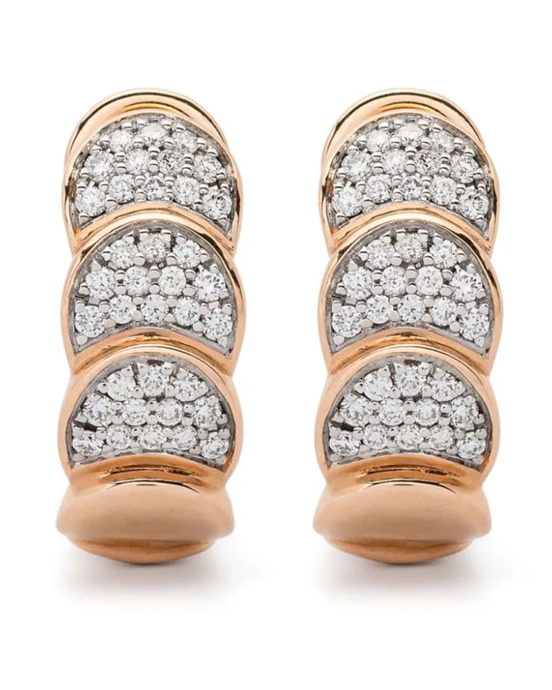 TIRISI 18kt Rotgoldohrringe mit Diamanten - Rosa Rosa