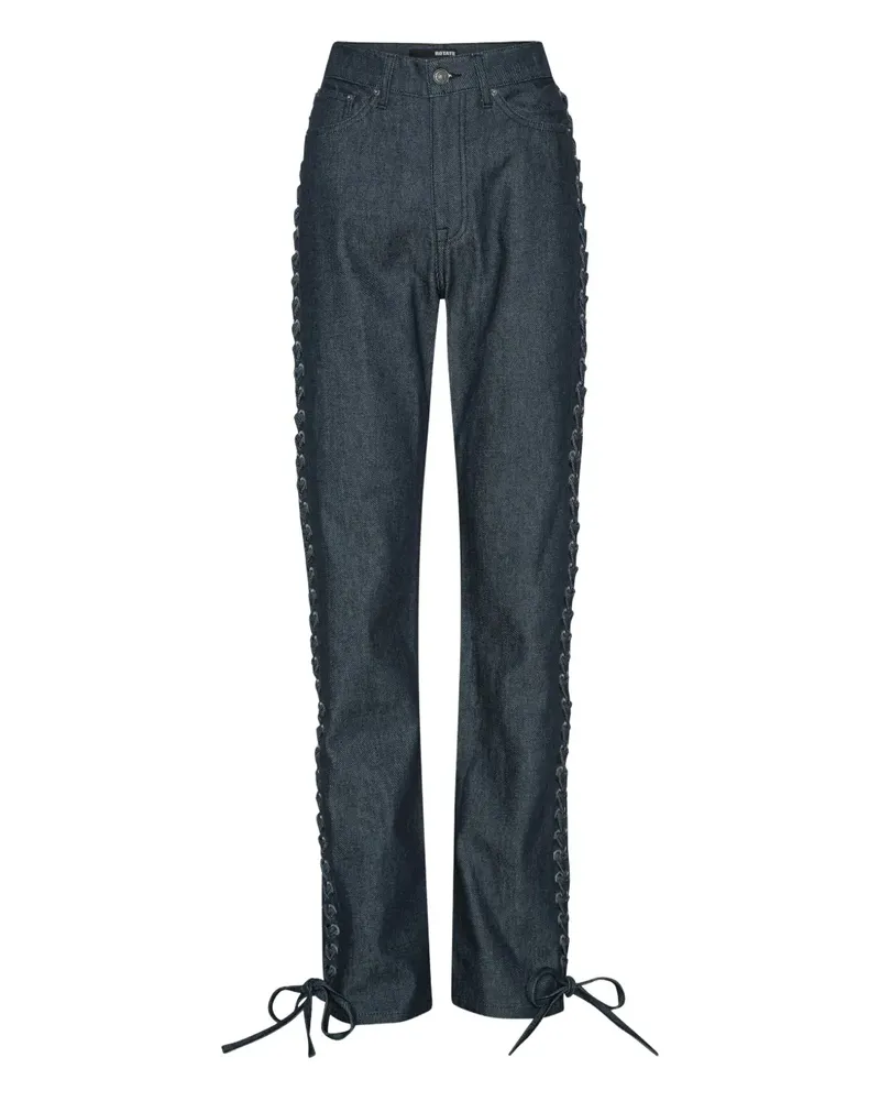 ROTATE Birger Christensen Jeans mit Logo-Patch - Blau Blau