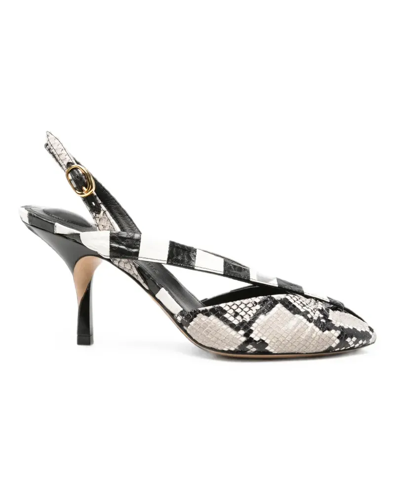 Jacquemus Gestreifte Sandalen mit Schlangeneffekt - Weiß Weiß