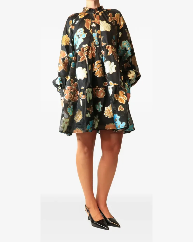 Stine Goya floral-print mini dress - Schwarz Schwarz