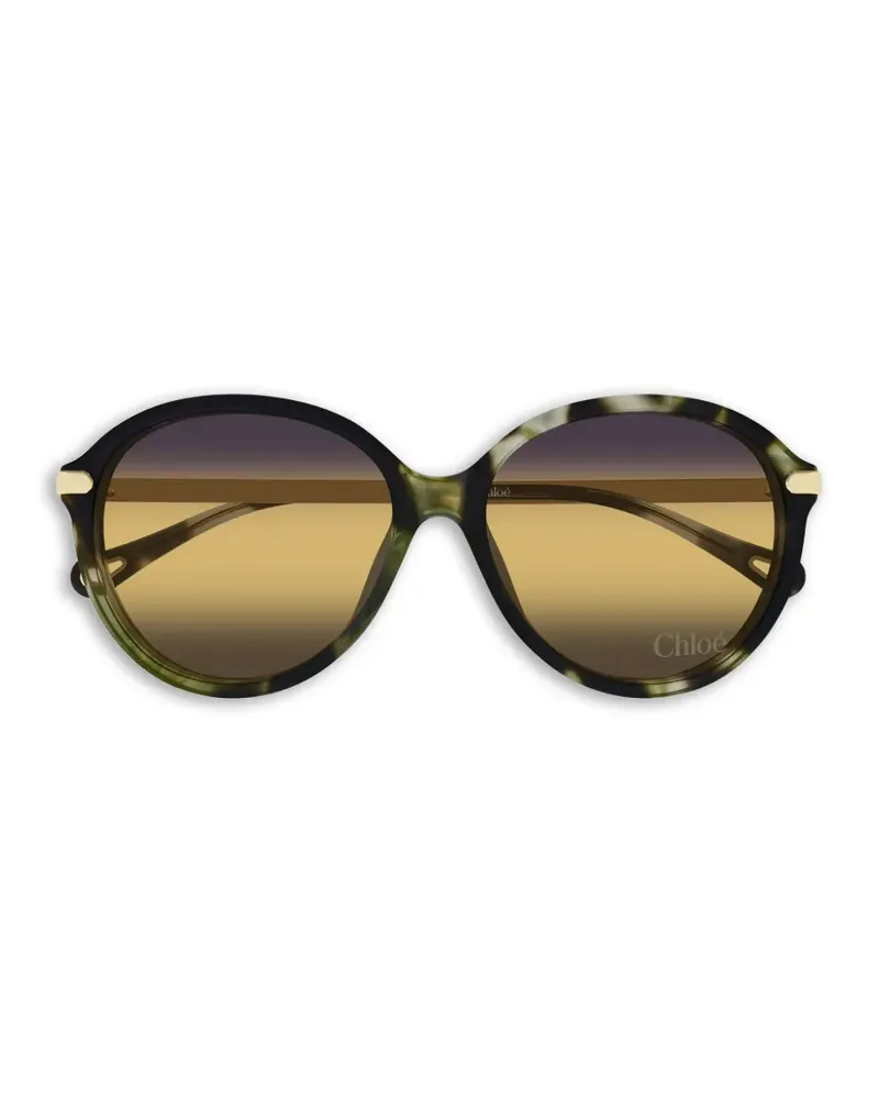 Chloé Sonnenbrille mit rundem Gestell - Grün Grün