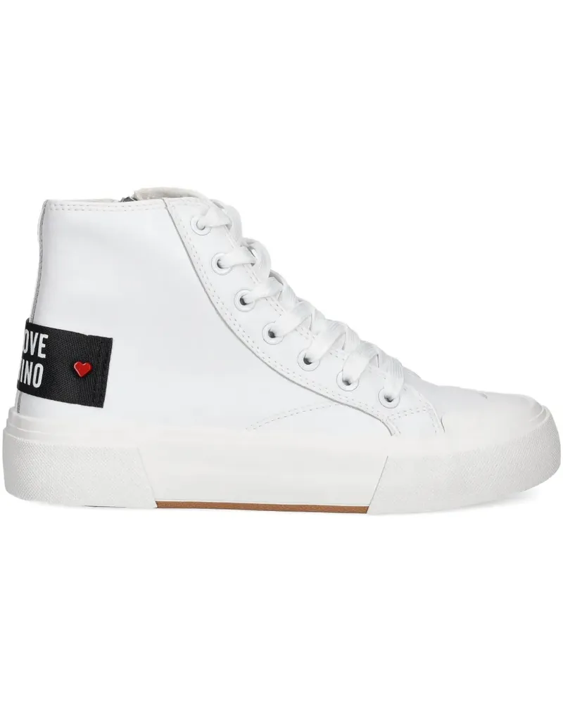 Moschino Sneakers mit Logo-Patch - Weiß Weiß