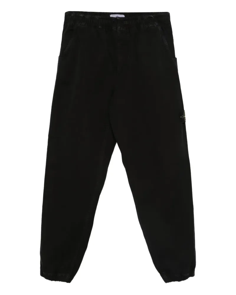 Stone Island Jogginghose mit Logo-Patch - Schwarz Schwarz