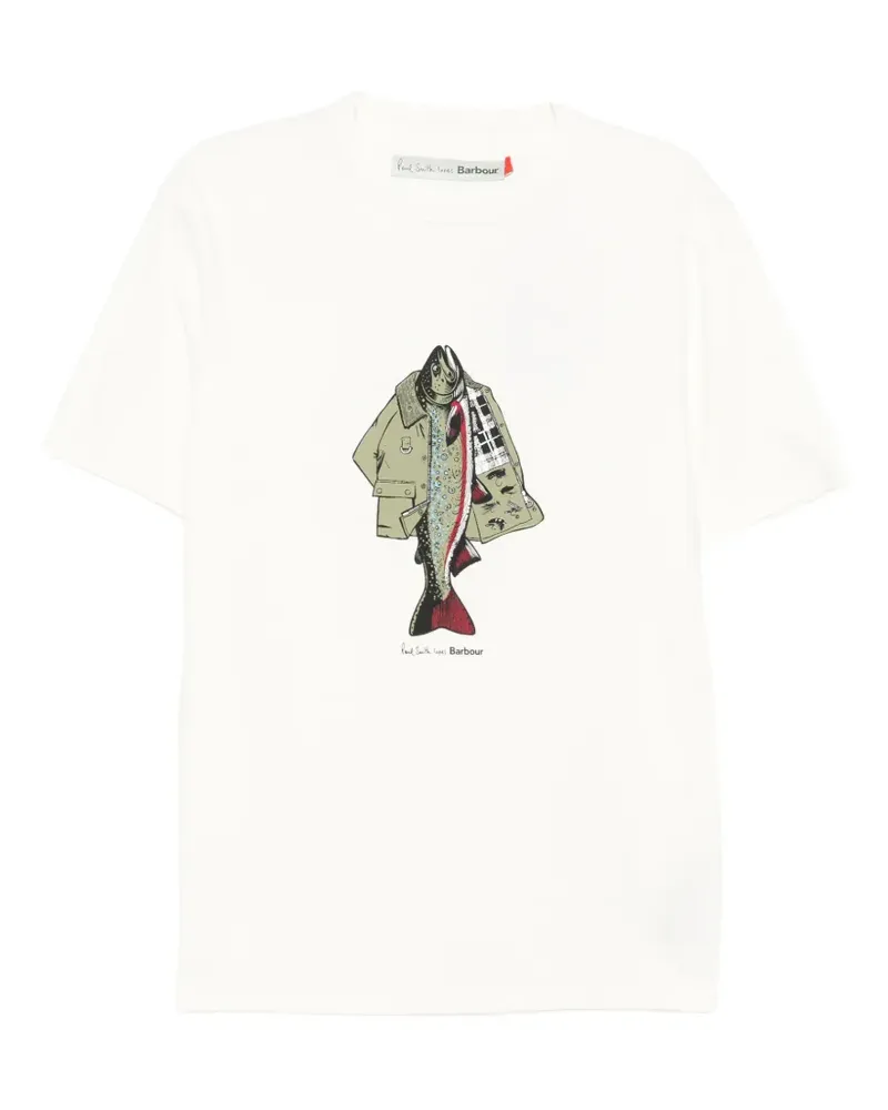 Barbour x Paul Smith T-Shirt mit Print - Weiß Weiß