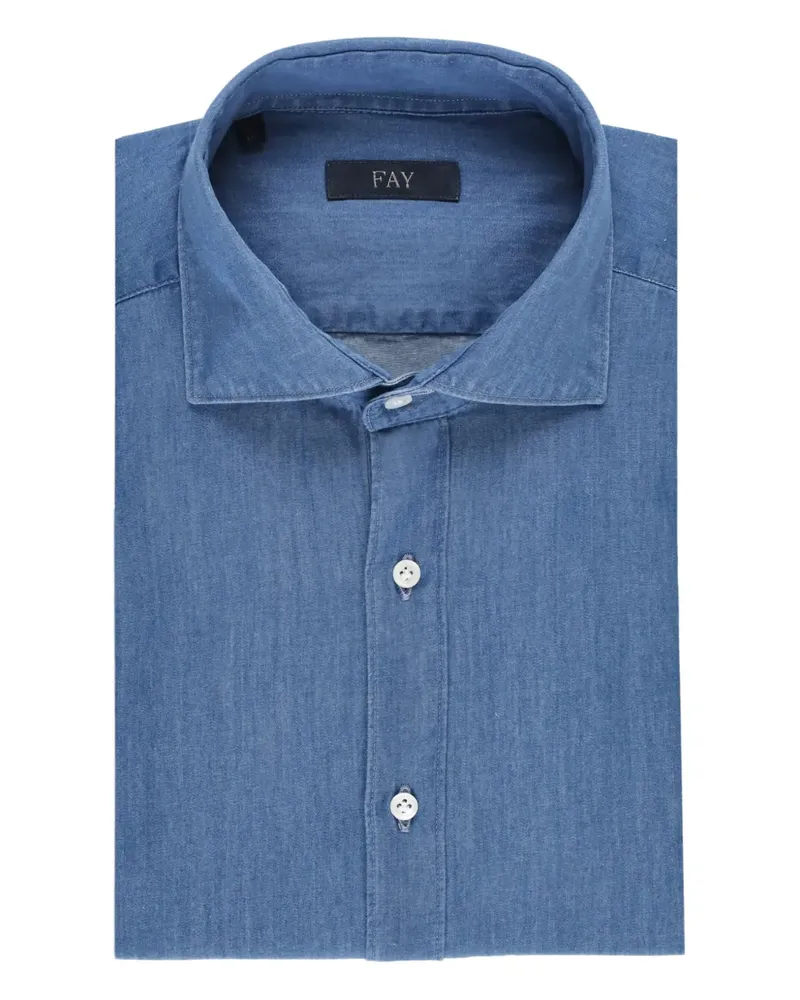 Fay Klassisches Hemd - Blau Blau