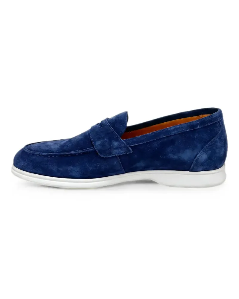 Kiton calf suede penny loafers - Blau Blau