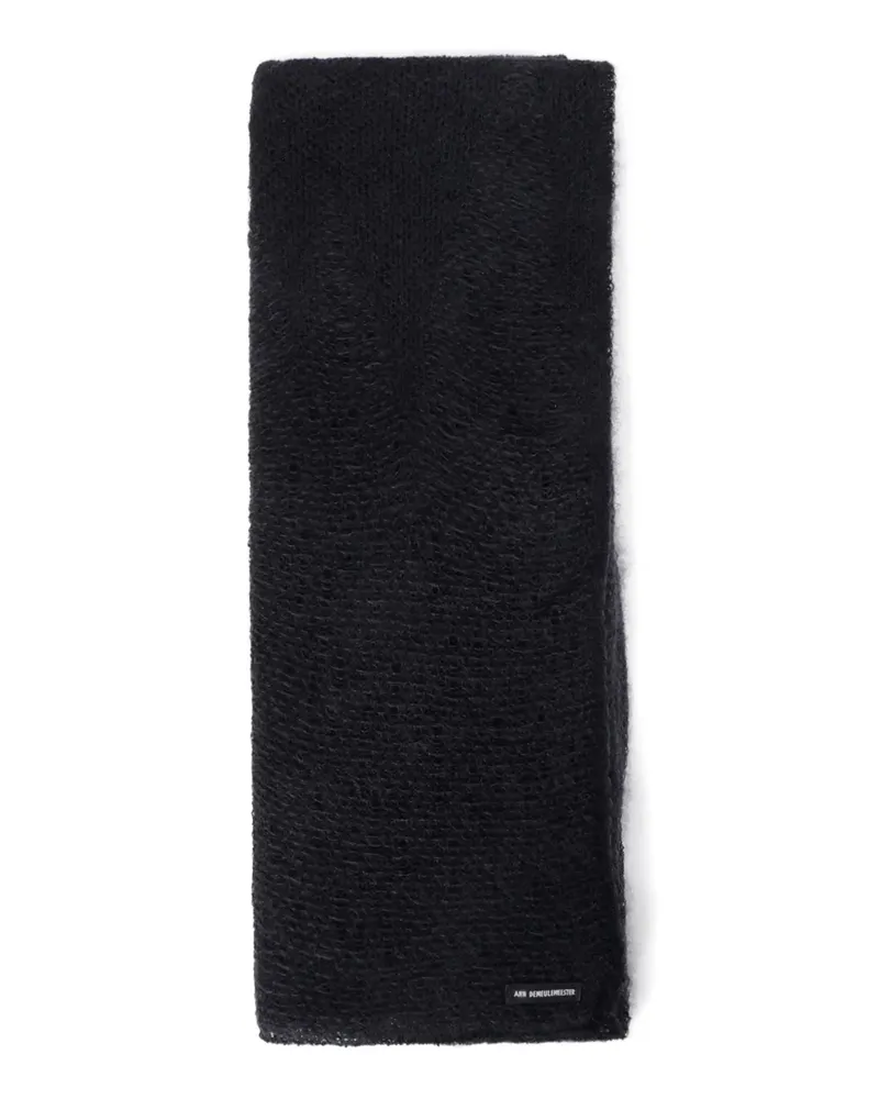 Ann Demeulemeester Schal aus Mohair-Seidengemisch - Schwarz Schwarz