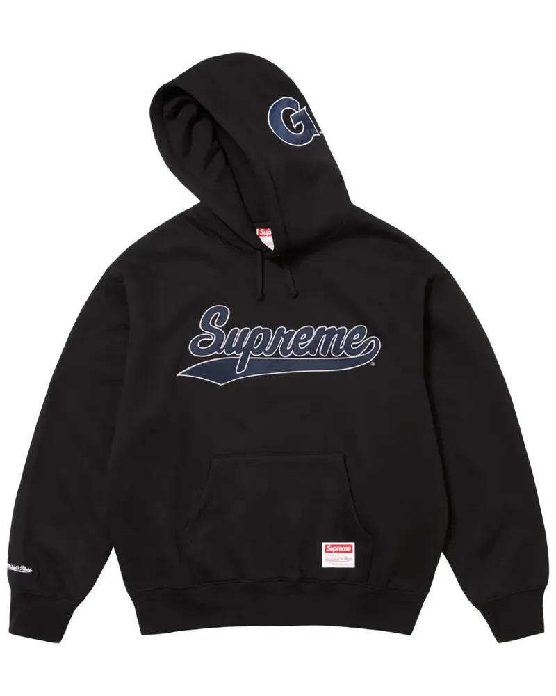 Supreme Being Mitchell & Ness® NCAA "University of Georgia" Hoodie - Schwarz Schwarz