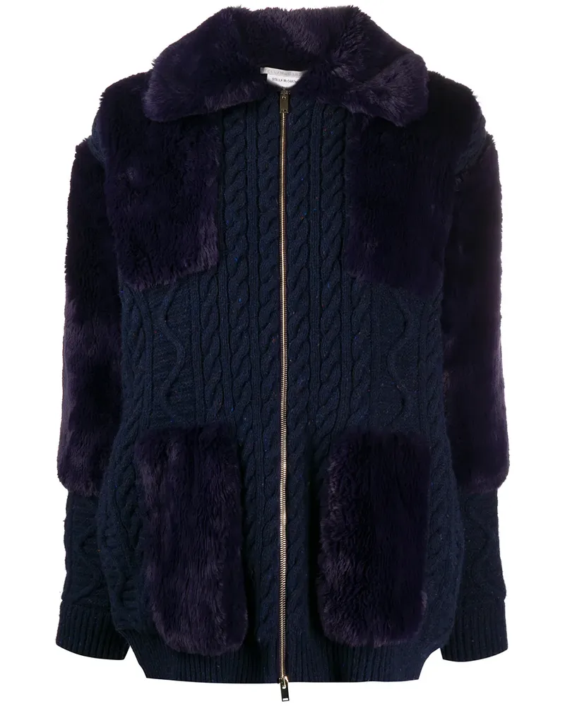 Stella McCartney Cardigan mit Zopfmuster - Blau Blau