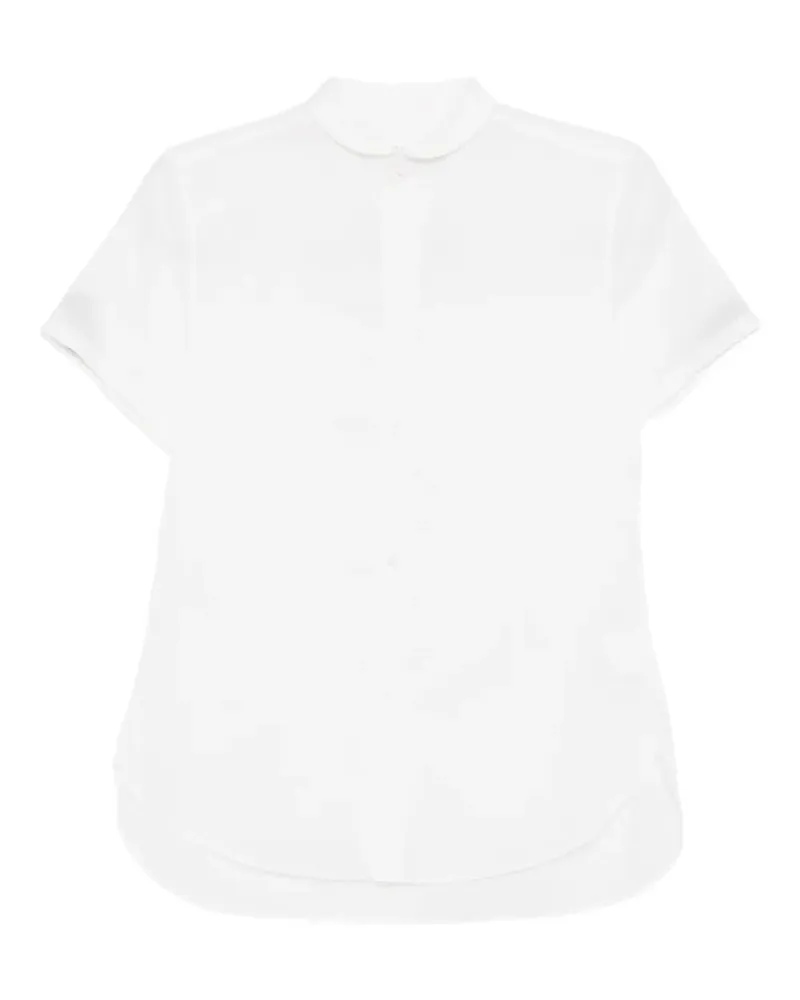 Yohji Yamamoto rounded-collar cotton shirt - Weiß Weiß