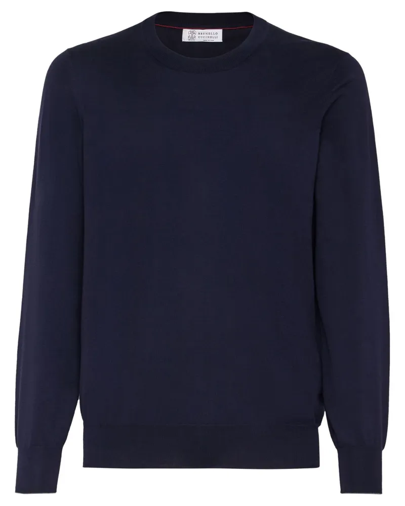 Brunello Cucinelli Pullover mit rundem Ausschnitt - Blau Blau