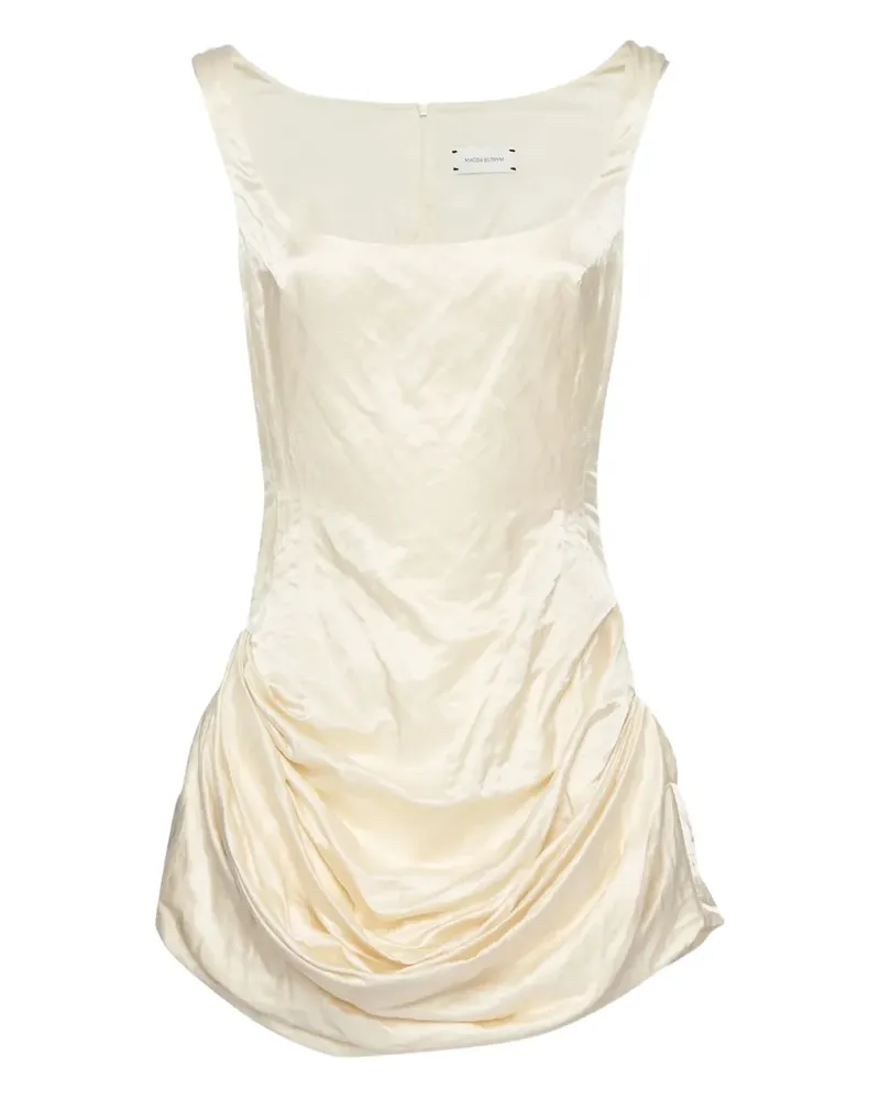 Magda Butrym Midikleid mit drapierten Akzenten - Nude Nude
