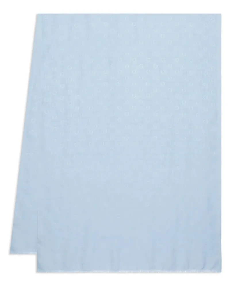 Ferragamo Schal mit Gancini-Print - Blau Blau