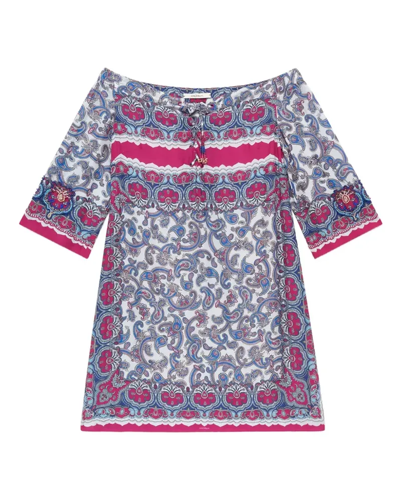 Maliparmi Sunset paisley-print mini dress - Blau Blau
