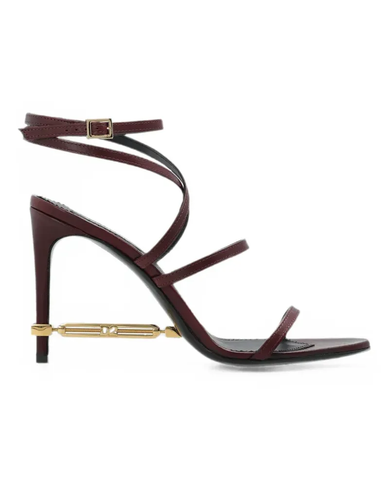 Dsquared2 Verzierte Ledersandalen - Rot Rot