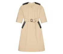 Kleid mit Gürtel - Nude