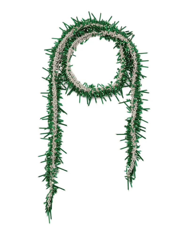 Dries van Noten Halskette mit Perlen - Silber Silber