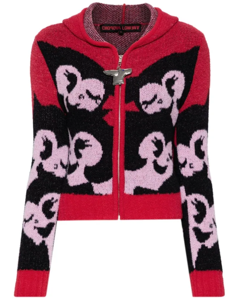 CHOPOVA LOWENA Wink Cardigan mit Kapuze Rot