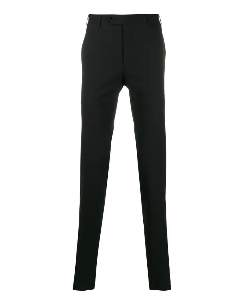 Canali Klassische Hose mit Bügelfalten - Schwarz Schwarz