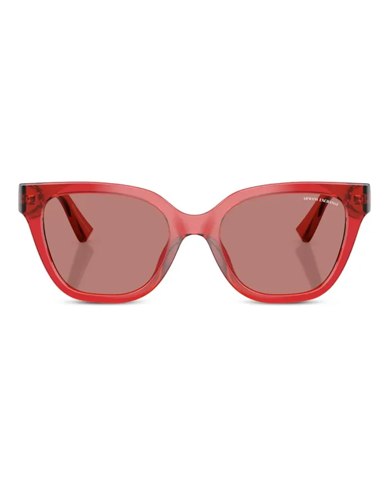 Armani Exchange Sonnenbrille mit Oversized-Gestell - Rot Rot