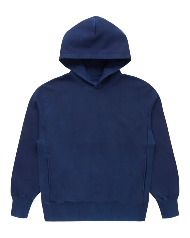 Blue Blue Japan indigo-dyed knitted hoodie - Blau Blau