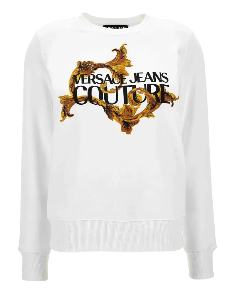 Versace Jeans Sweatshirt mit Logo-Print - Weiß Weiß