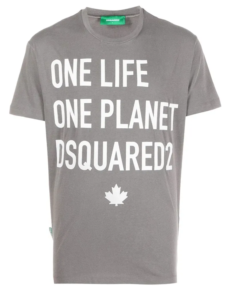 Dsquared2 T-Shirt mit Logo-Print - Grau Grau