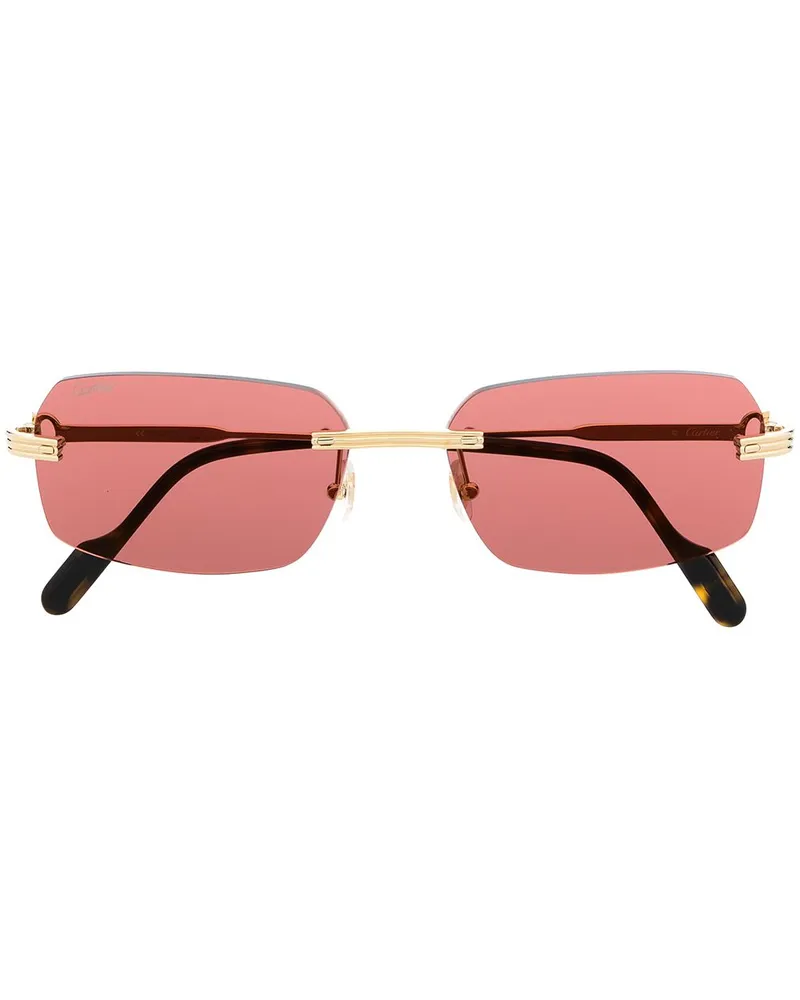 Cartier Rahmenlose Sonnenbrille - Gold Gold
