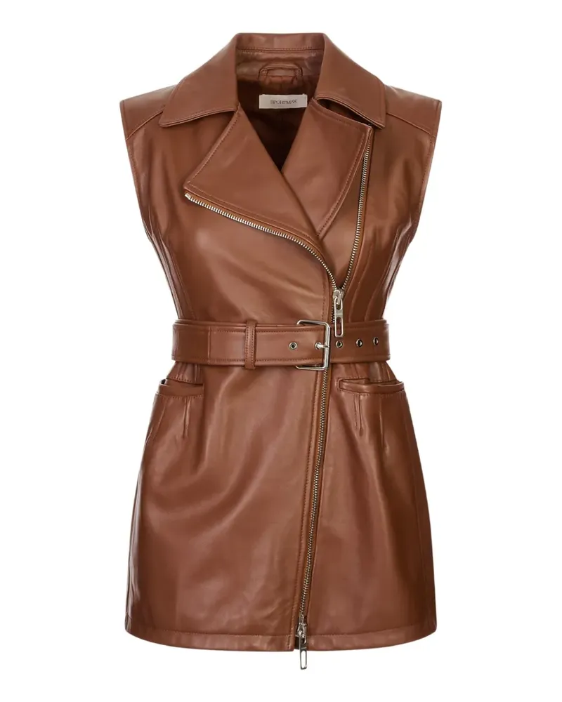 SPORTMAX Favella Jacke mit Gürtel - Braun Braun