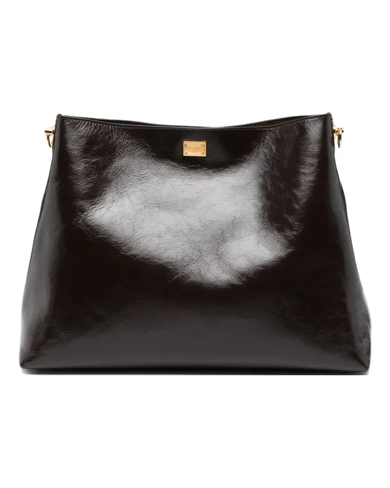 Dolce & Gabbana logo-plaque shoulder bag - Braun Braun