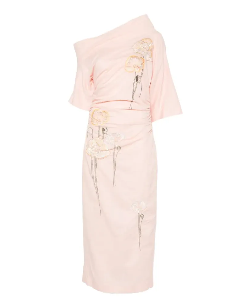 BERNADETTE Bowery floral-embroidered dress - Rosa Rosa