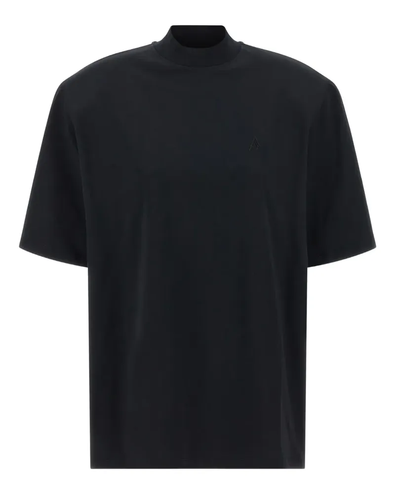 ATTICO T-Shirt mit Stehkragen - Schwarz Schwarz