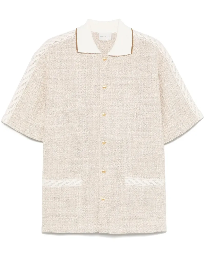Drôle de Monsieur La Chemise Tweed-Hemd - Nude Nude
